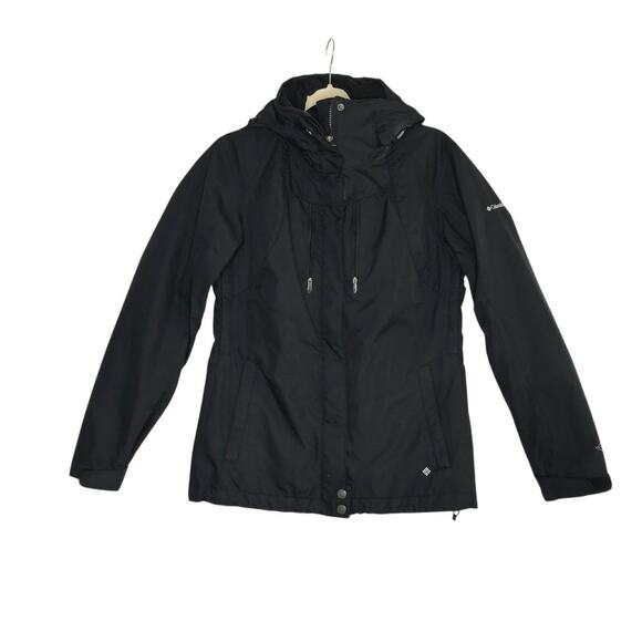 COLUMBIA Last Tracks Insulated Hooded Jacket Women S Black Omni-Heat Outdoor - Picture 2 of 16